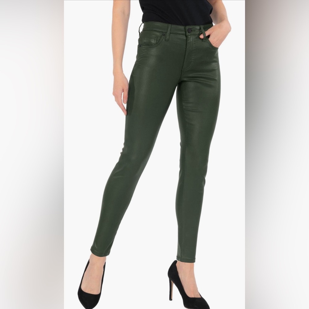 Donna Coated High Waist Ankle Skinny Jeans